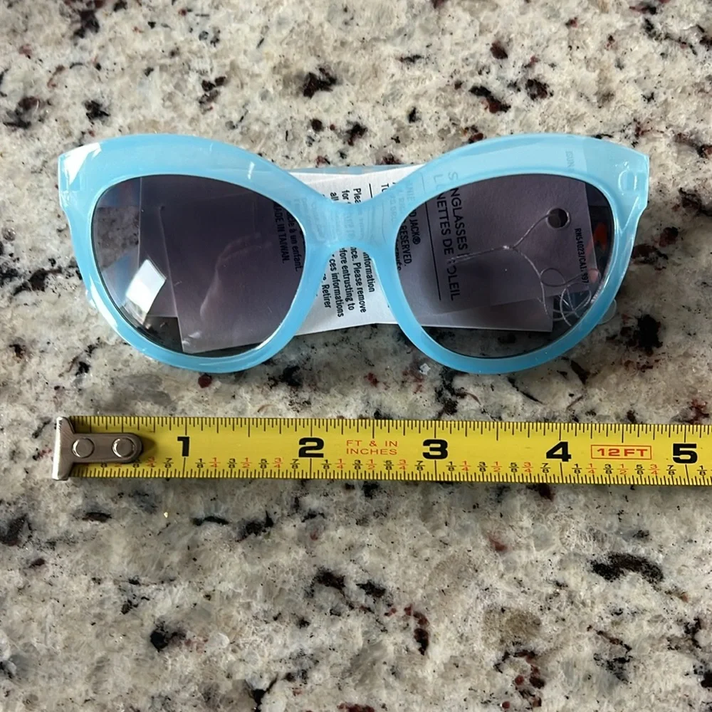 Janie and Jack Light Blue Striped Sunglasses